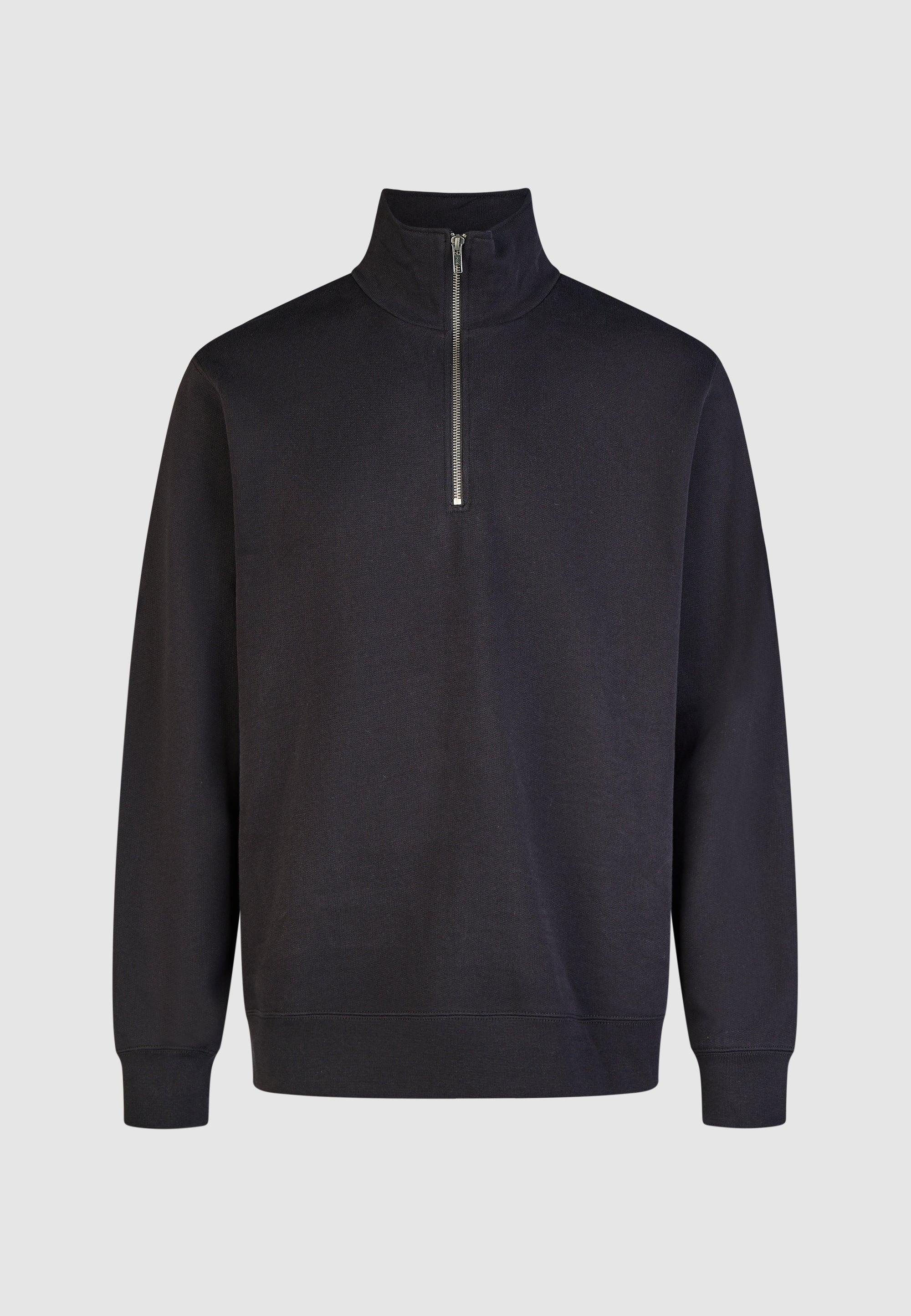 Cleptomanicx Ligule Classic Quarter Zig Pullover Herren schwarz 